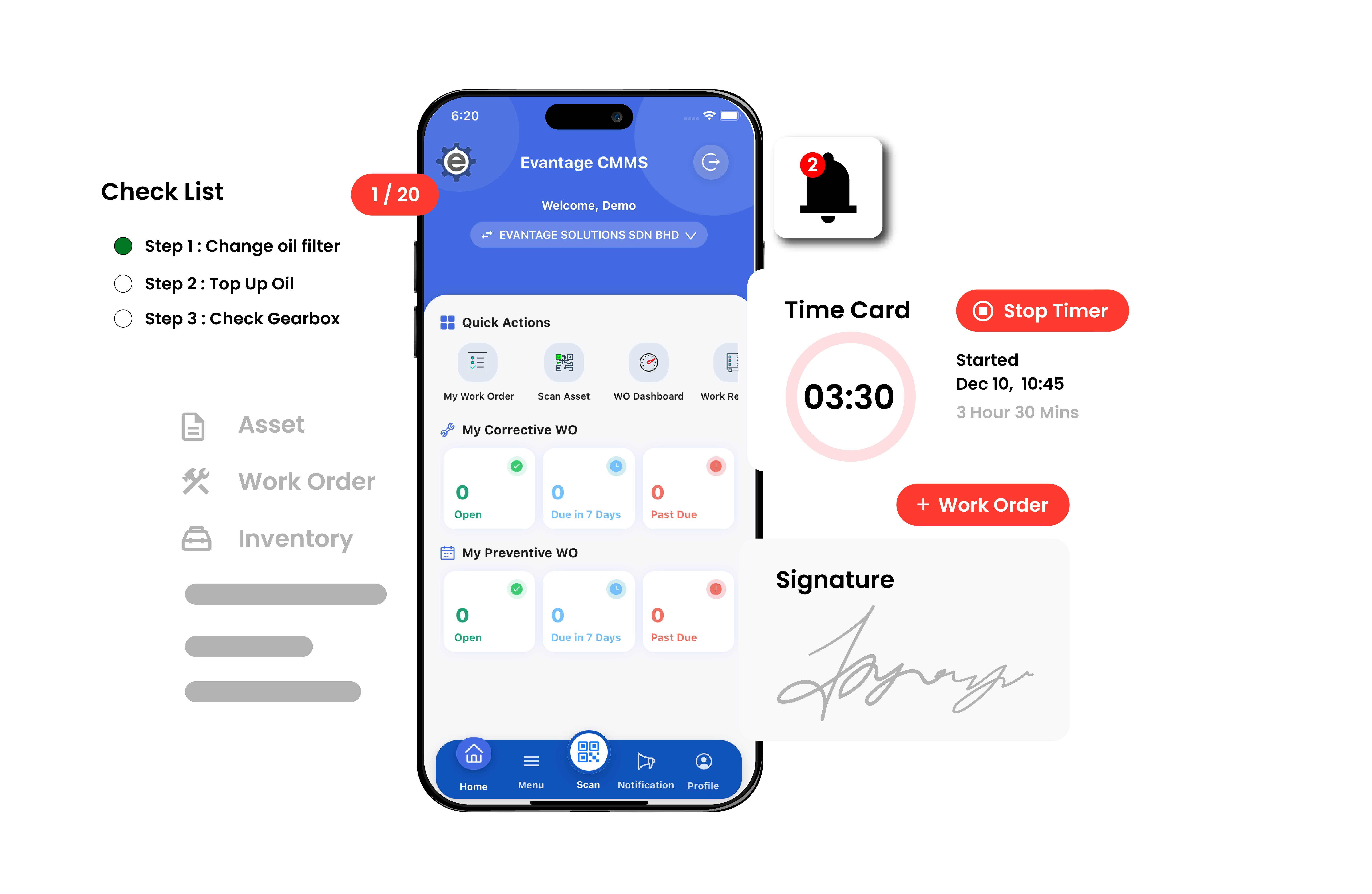 Evantage CMMS Mobile App